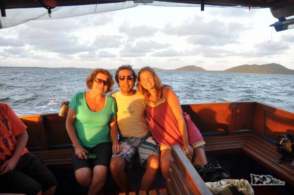 Com a Patr[icia, a mãe da Ana, nossa despedida da Ilha do Mel, no litoral do Paraná